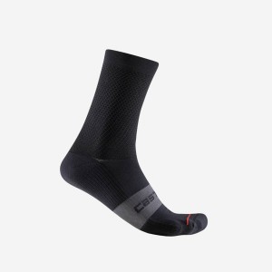 Black Men Castelli ESPRESSO 15 Socks | 543EURNJL