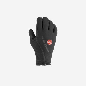 Black Men Castelli ESPRESSO GT Gloves | 972YOPCBW