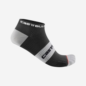 Black White Men Castelli LOWBOY 2 Socks | 073RDXLAQ