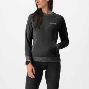 Black Women Castelli LOGO W SWEATSHIRT Casual | 369KDQTZY