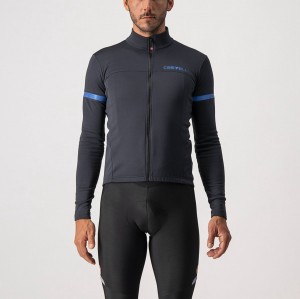 Black / Blue Men Castelli FONDO 2 FZ Jersey | 361NKSYCA