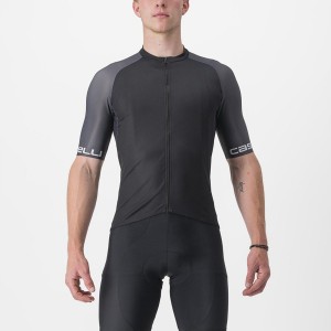 Black / Dark Grey / Silver Men Castelli ENTRATA VI Jersey | 814FPDXYK