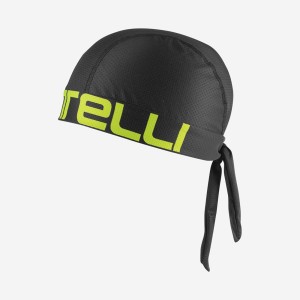 Black / Light Green Men Castelli CASTELLI BANDANA Headwear | 879CAHXUK