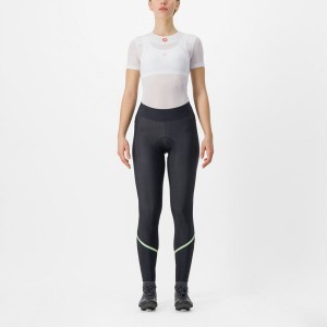 Black / Mint / Black Women Castelli VELOCISSIMA THERMAL Leggings | 409VQFKDB