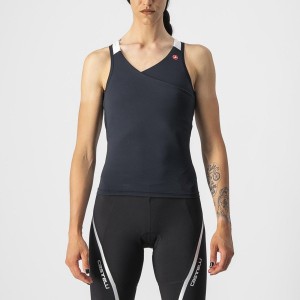 Black / White Women Castelli SOLARIS TOP Jersey | 934LVQEWU