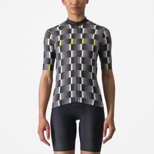 Black / White / Light Green Women Castelli DIMENSIONE Jersey | 937ANQXGJ