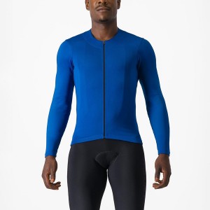 Blue Men Castelli FLY LS Jersey | 928GSDRIN