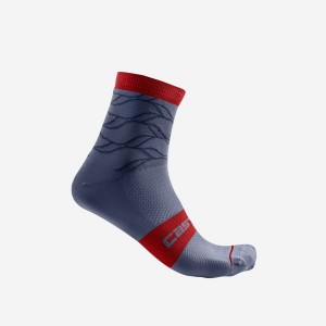 Blue Women Castelli CLIMBER'S 3.0 12 CM Socks | 289KGTXHU