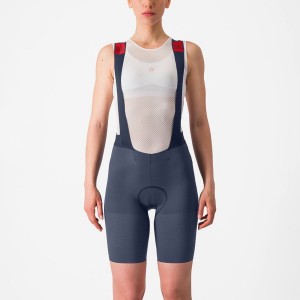 Blue / Grey Blue Women Castelli PREMIO W Bib Shorts | 043SEFANV