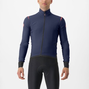 Blue / Red Men Castelli ALPHA FLIGHT ROS Jackets | 725EMYOSJ