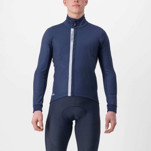 Blue / Silver Men Castelli ENTRATA Jackets | 748WLOHRF