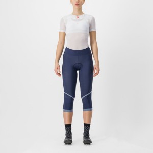 Blue / Silver Women Castelli VELOCISSIMA THERMAL KNICKER Leggings | 641KZQTPY