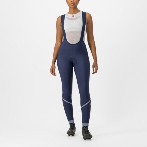 Blue / Silver Women Castelli VELOCISSIMA DT Bib Tights | 703QPIYHK