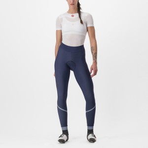 Blue / Silver Women Castelli VELOCISSIMA THERMAL Leggings | 028FJRABM