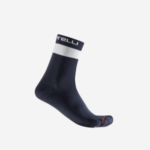 Blue / White Men Castelli PROLOGO LITE 15 Socks | 827BTIHQG