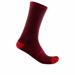 Burgundy Men Castelli SUPERLEGGERA T 18 Socks | 934PAHOJE