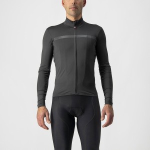 Dark Grey Men Castelli PRO THERMAL MID LS Jersey | 291SGVKMT