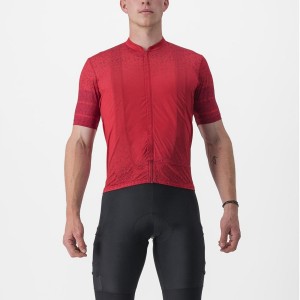 Dark Red Men Castelli UNLIMITED TERRA Jersey | 642AHVDMS