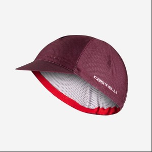 Deep Burgundy Men Castelli ROSSO CORSA 2 Cap | 896WQLOIY