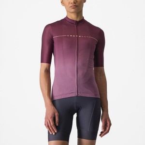 Deep Burgundy / Deep Purple Women Castelli SALITA Jersey | 286DAVFNR