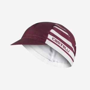 Deep Burgundy / Silver Men Castelli CLASSICO Cap | 935OGJRSC