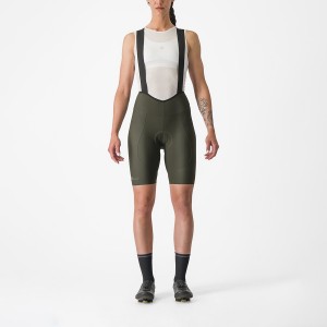 Deep Green Women Castelli ESPRESSO W DT Bib Shorts | 867FQDYKC