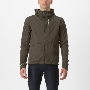 Green Men Castelli TRAIL HOODIE Jackets | 763SYTDWA