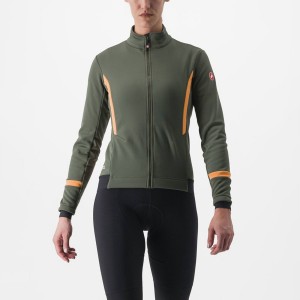 Green Women Castelli DINAMICA 2 Jackets | 623FOPVST