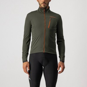 Green / Red Men Castelli GO Jackets | 562NGJQDK