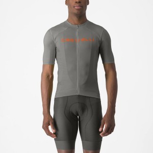 Grey / Orange Men Castelli PROLOGO LITE Jersey | 198RKYQDX