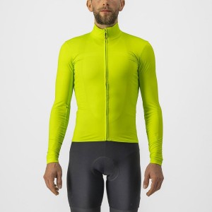 Light Green Men Castelli PRO THERMAL MID LS Jersey | 140BZWLDJ