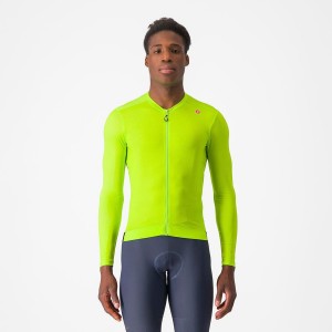 Light Green / Deep Green Men Castelli ESPRESSO LS Jersey | 735DLBWCG