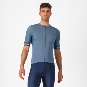 Light Grey Blue / Dark Grey Men Castelli ENTRATA VI Jersey | 125SJAIUK