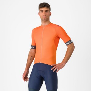 Orange / Dark Grey Men Castelli ENTRATA VI Jersey | 904STWZIY