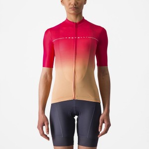 Orange / White Women Castelli SALITA Jersey | 698KBIGQW