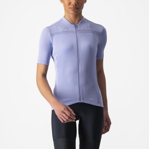 Purple White Women Castelli ANIMA 4 Jersey | 213FVEHTC