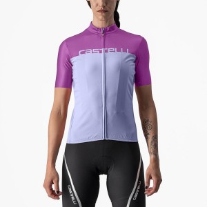 Purple White Women Castelli VELOCISSIMA Jersey | 039CAPEKN