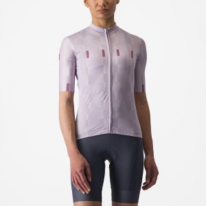 Purple White / Deep Purple Women Castelli DIMENSIONE Jersey | 479PSIGNW