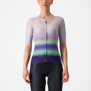 Purple White / Green / Dark Purple Women Castelli CLIMBER'S 4.0 W Jersey | 643SAMNVC