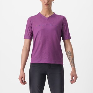 Purple Women Castelli TRAIL TECH 2 W TEE Jersey | 214YLGVFM