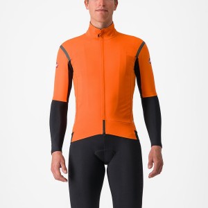 Red Orange / Dark Grey Men Castelli GABBA RoS 2 Jackets | 679AYFMOZ