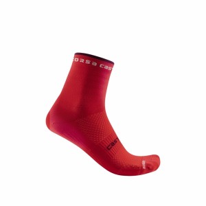 Red Women Castelli ROSSO CORSA W 11 Socks | 196MPDEIH