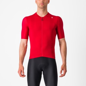 Red / Deep Burgundy Men Castelli ESPRESSO Jersey | 426RBOKNG