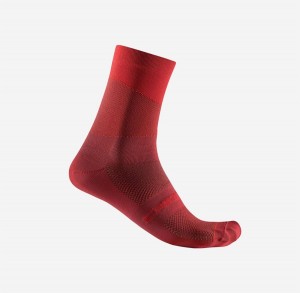 Red / Red Men Castelli ORIZZONTE 15 Socks | 375ARQOKM