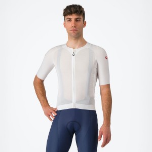 White Men Castelli AERO RACE 7.0 Jersey | 725JEGDHX