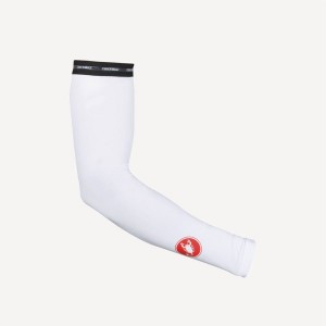 White Men Castelli UPF 50 + LIGHT ARM SLEEVES Arm Warmer | 580FHMUAV