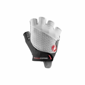 White Women Castelli ROSSO CORSA 2 W Gloves | 478AZUNFX