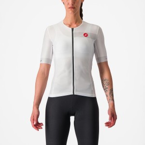 White / Black Women Castelli FREE SPEED 2 W RACE TOP Suits | 127OHWYEL