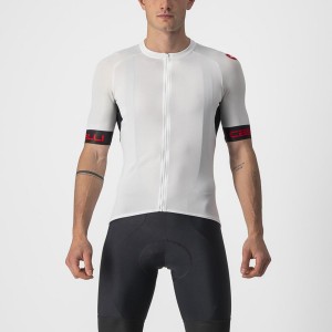 White / Black / Red Men Castelli ENTRATA VI Jersey | 825KVASBY