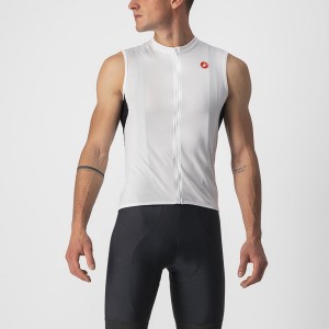 White / Black / Red Men Castelli ENTRATA VI SLEEVELESS Jersey | 157UWJHKV